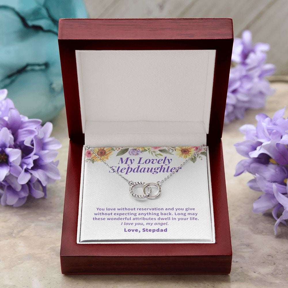 You Love Without Reservation double circle pendant luxury led box purple flowers