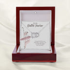 Grateful For Your Dedication double circle necklace premium led mahogany wood box
