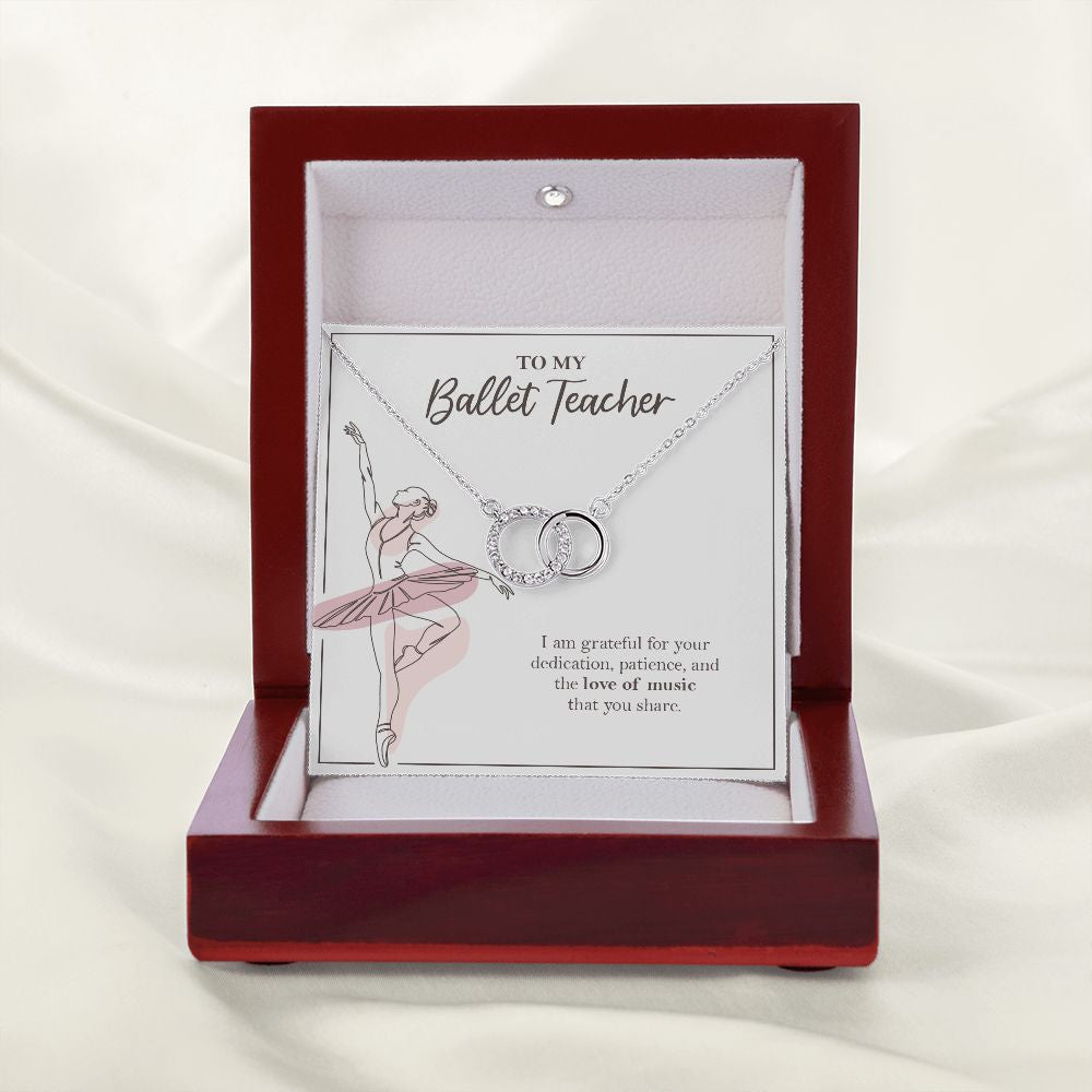 Grateful For Your Dedication double circle necklace premium led mahogany wood box