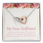 I See You In My Dreams interlocking heart necklace front