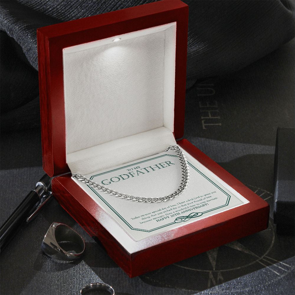 Special Day Of Love cuban link chain silver premium led mahogany wood box