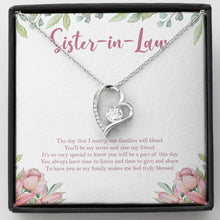 Load image into Gallery viewer, Truly Blessed forever love silver necklace front
