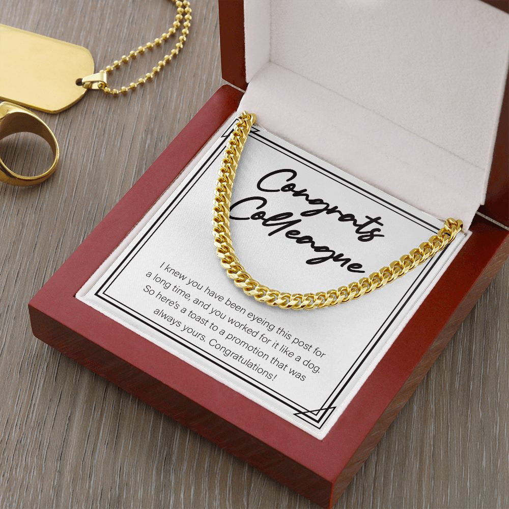 Worked For Like A Dog cuban link chain gold luxury led box