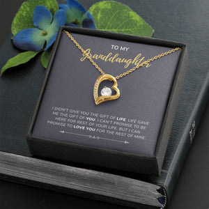Gift Of You forever love gold necklace front