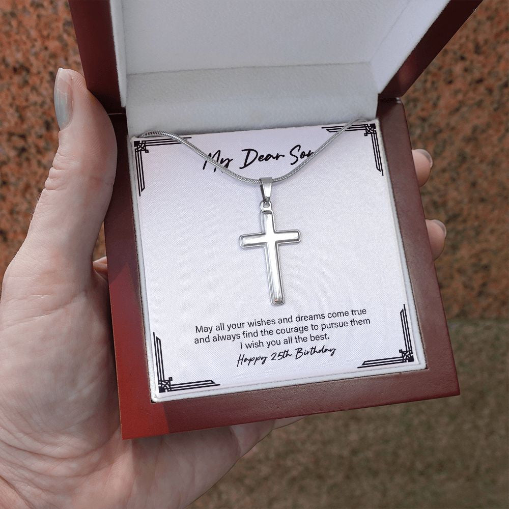 All The Best For You stainless steel cross luxury led box hand holding