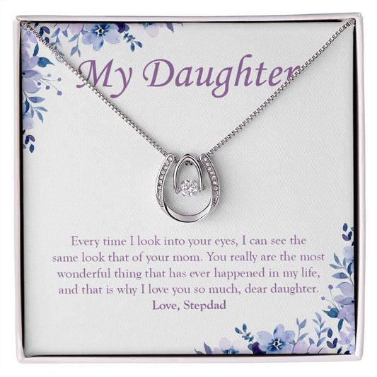 The Most Wonderful Thing horseshoe necklace front