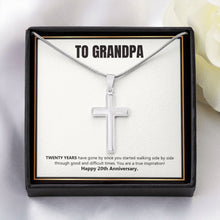 Load image into Gallery viewer, Years Have Gone By stainless steel cross yellow flower
