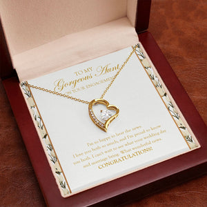 Can't Wait To See forever love gold pendant premium led mahogany wood box