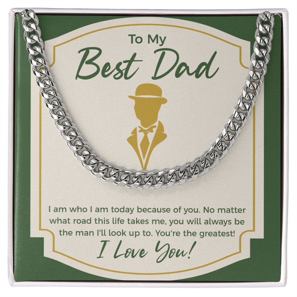 You're the greatest cuban link chain silver front