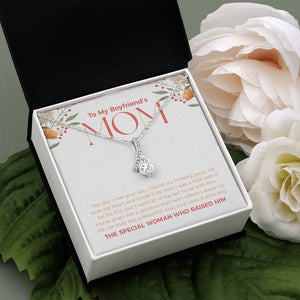 Special woman who raised him alluring beauty pendant white flower