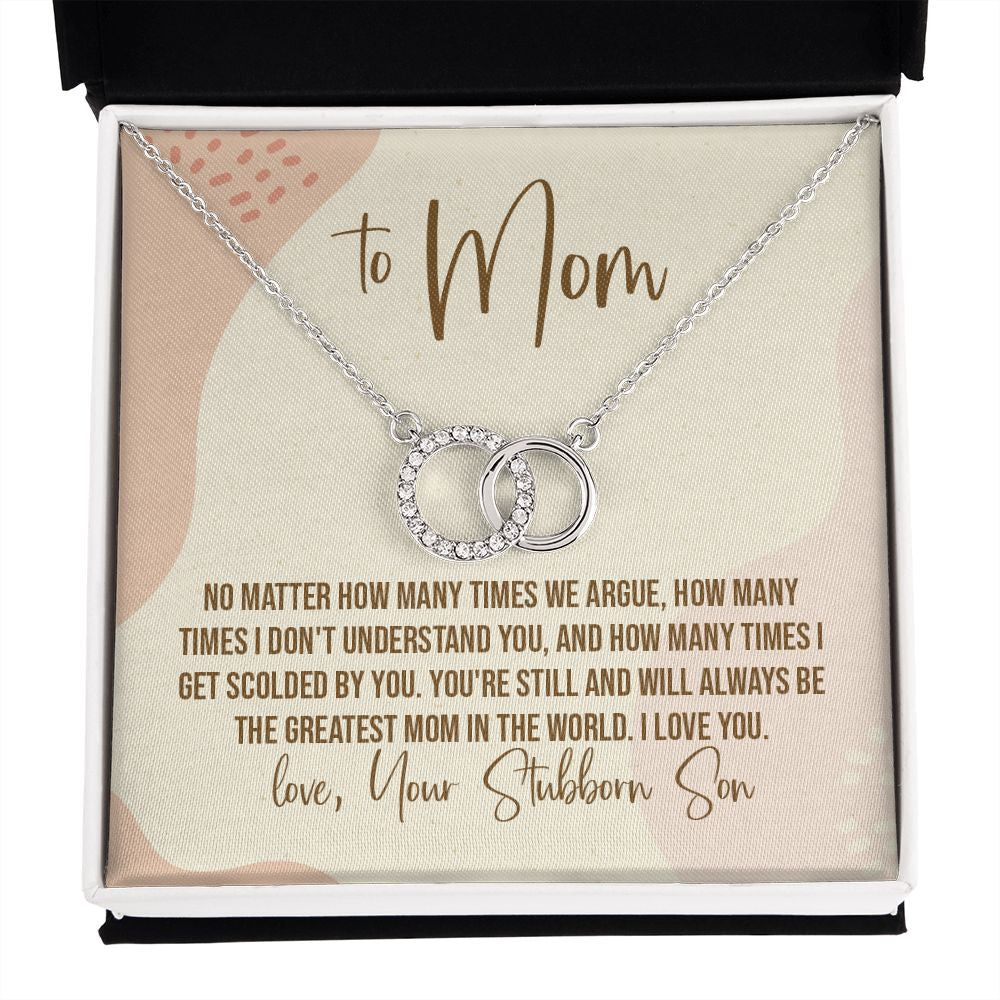 The Greatest double circle necklace front