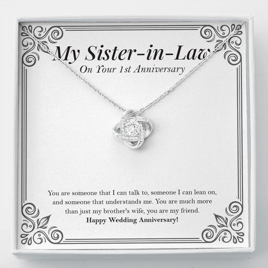 You Are Someone love knot necklace front