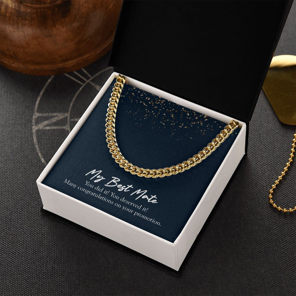 You Deserved It cuban link chain gold box side view