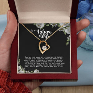 Woman Of My Dreams forever love gold pendant led luxury box in hand