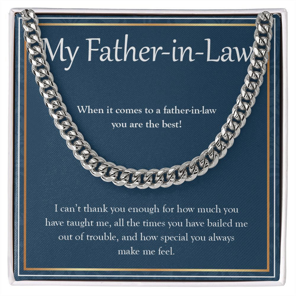 You Are The Best cuban link chain silver front