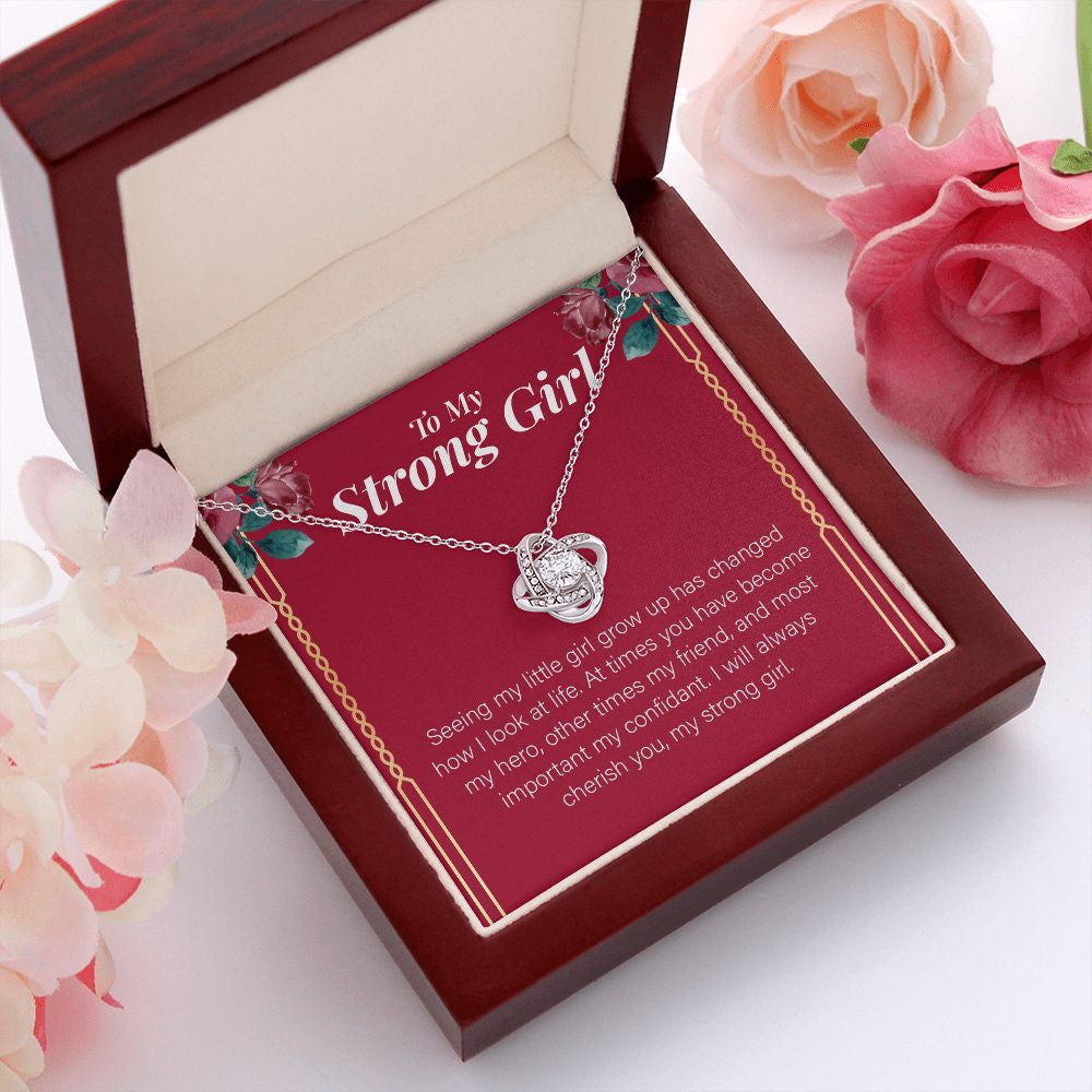 Always Cherish You love knot pendant luxury led box red flowers