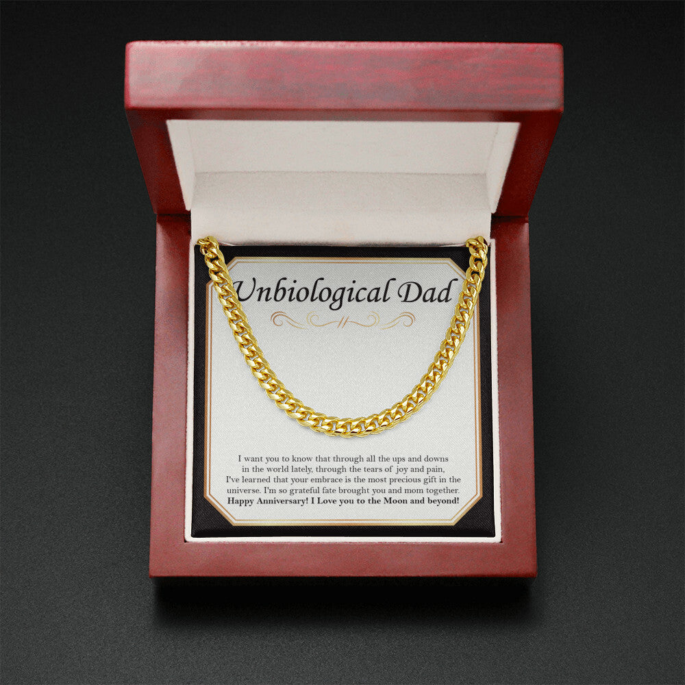 Tears Of Joy And Pain cuban link chain gold mahogany box led