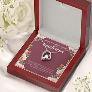 Make Such A Wonderful Pair forever love silver necklace premium led mahogany wood box