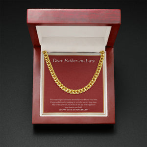 All The Happiness You Hold cuban link chain gold mahogany box led
