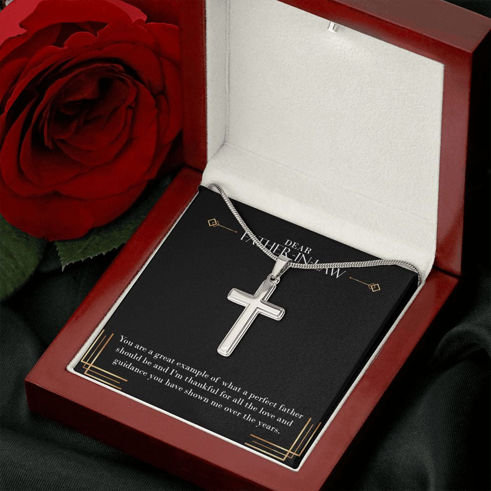 The Love And Guidance stainless steel cross luxury led box rose