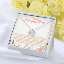 Load image into Gallery viewer, Forever Constant love knot pendant yellow flower

