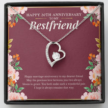 Load image into Gallery viewer, Love Bloom In Grace forever love silver necklace front
