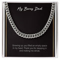 Empty Space In My Heart cuban link chain silver front