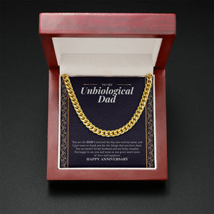 Years Of Love And Happiness cuban link chain gold mahogany box led