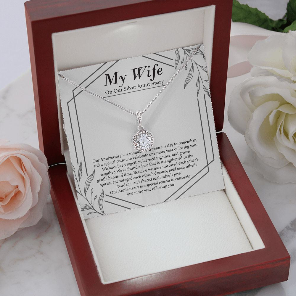 Moment Of Treasure eternal hope necklace premium led mahogany wood box
