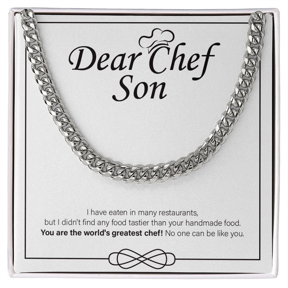Tastier Than Your Homemade cuban link chain silver front