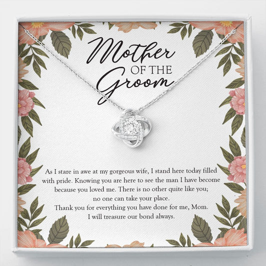 Filled With Pride love knot necklace front