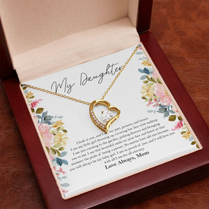 Pride of being a parent forever love gold pendant premium led mahogany wood box
