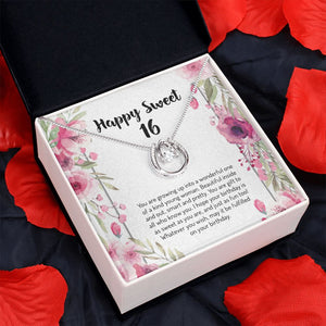 Gift To All Who Know You horseshoe pendant red flower