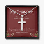 Tons Of Memories This Day stainless steel cross necklace front