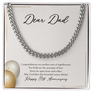 Synonym Of Love cuban link chain silver front