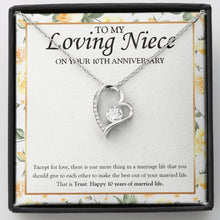 Load image into Gallery viewer, Love &amp; Trust forever love silver necklace front
