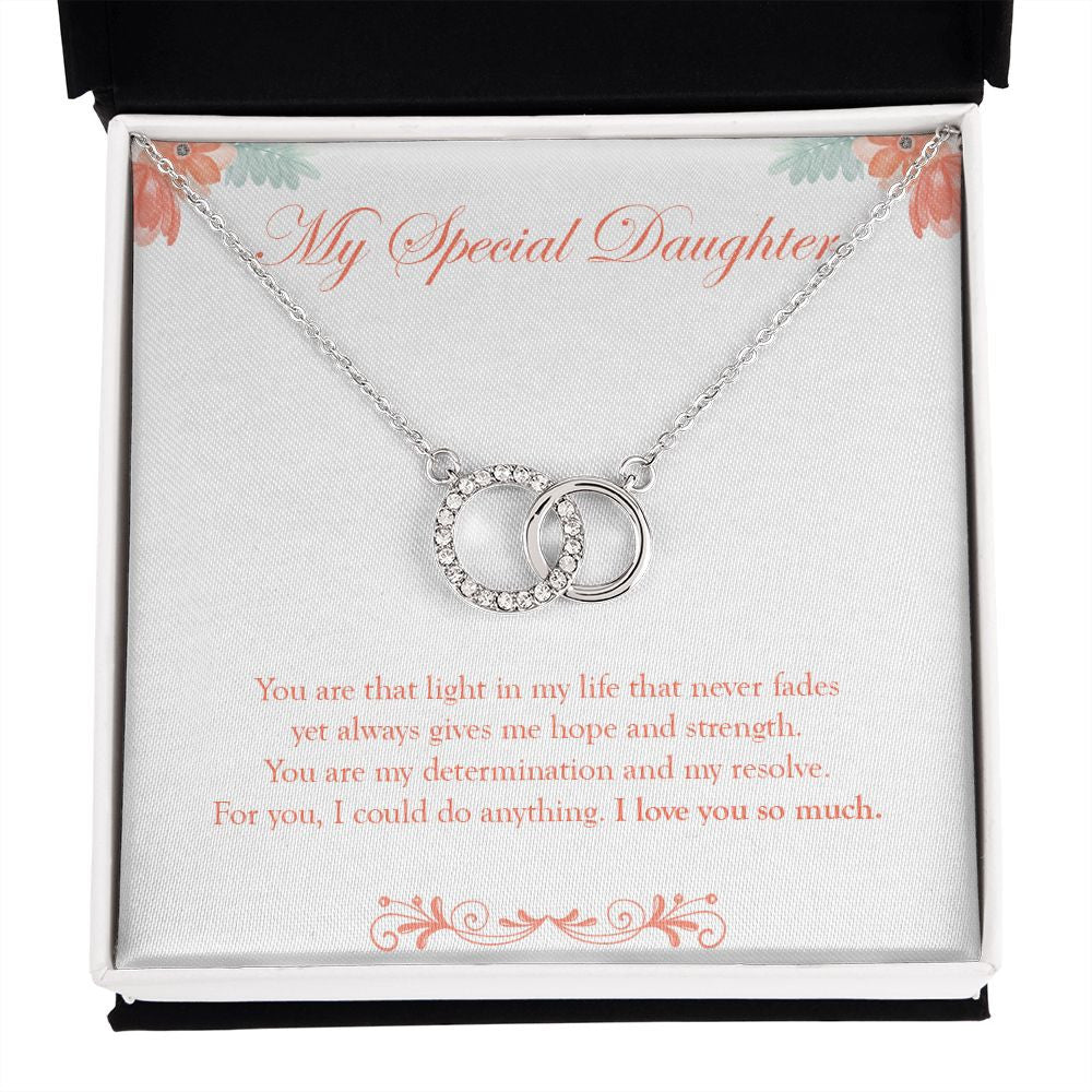 Light In My Life double circle necklace front
