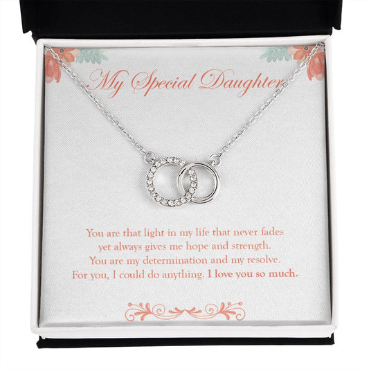 Light In My Life double circle necklace front