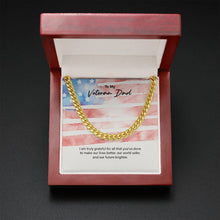 Load image into Gallery viewer, You Make Our Lives Better cuban link chain gold mahogany box led
