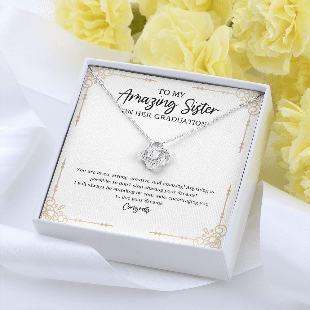 Chasing your dream love knot pendant yellow flower