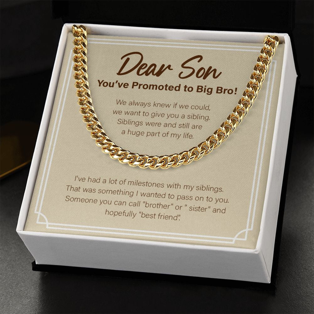 A Huge Part Of My Life cuban link chain gold standard box