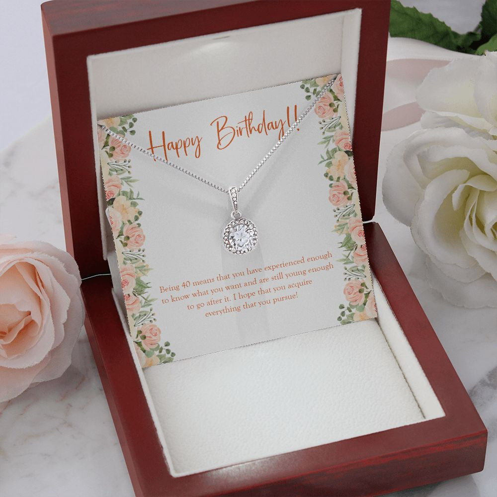 Young Enough eternal hope necklace premium led mahogany wood box