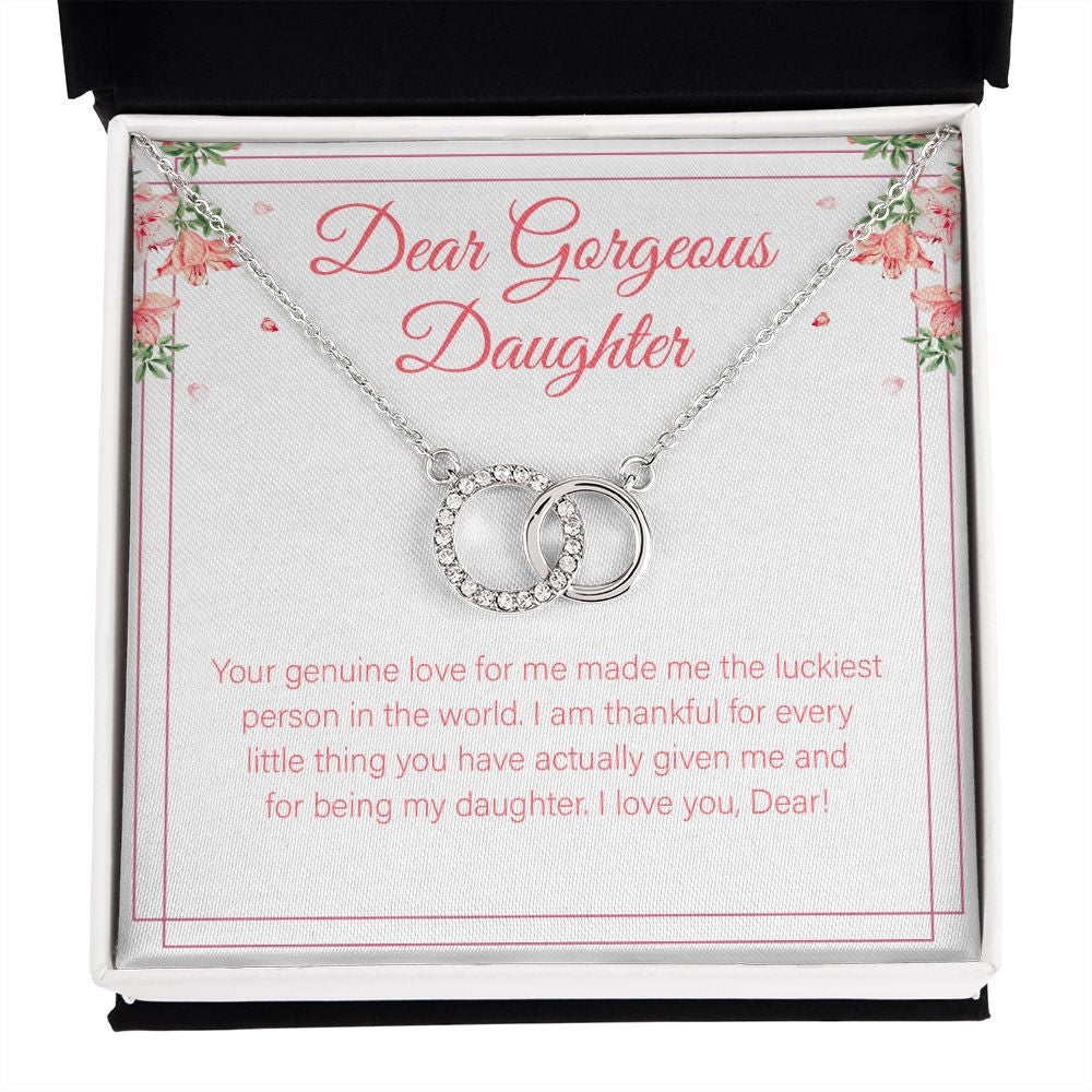 My Genuine Love double circle necklace front