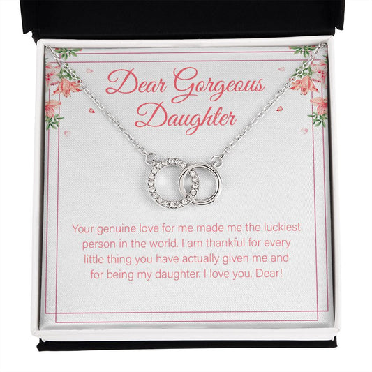 My Genuine Love double circle necklace front