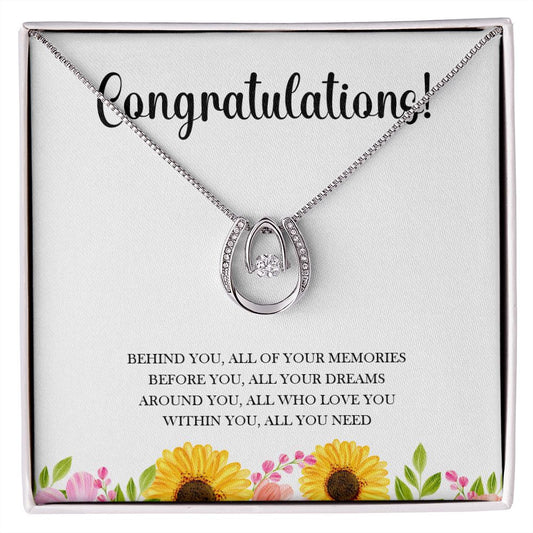 All You Need horseshoe necklace front