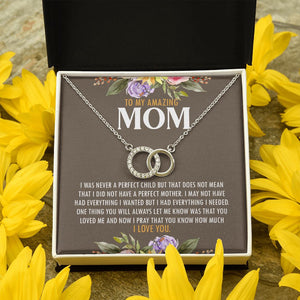 Perfect Mother double circle pendant yellow flower