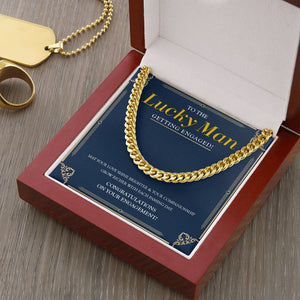 Companionship Grow Richer cuban link chain gold luxury led box