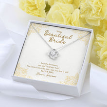 Load image into Gallery viewer, Since The Day I Met You love knot pendant yellow flower
