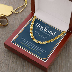 Love Is For Always cuban link chain gold luxury led box