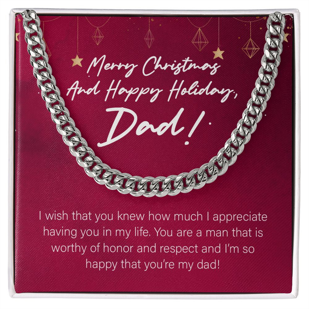 Man Worthy Of Honor And Respect cuban link chain silver front